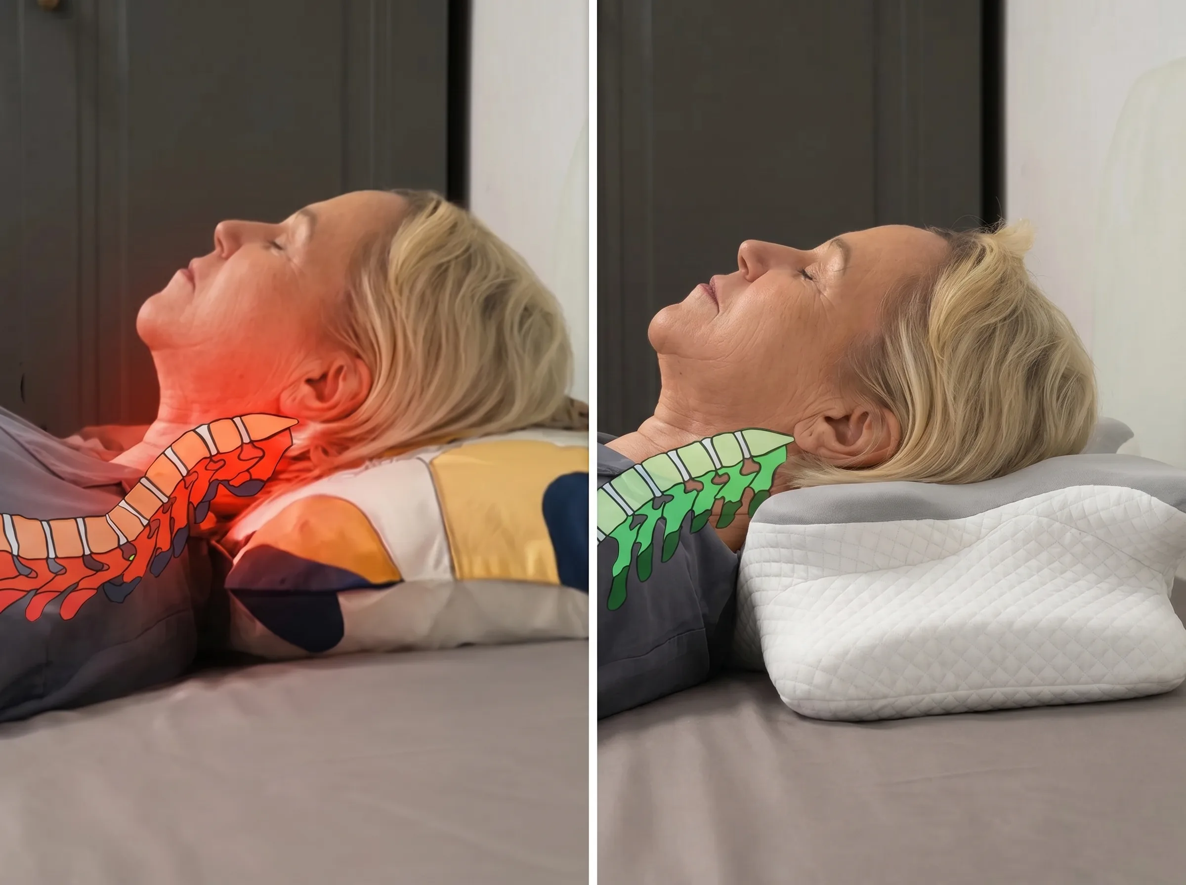 The Sleepr Ergo pillow tension distribution detail